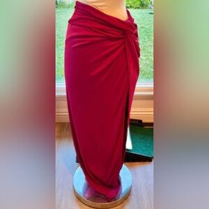 Elegant Fuchsia Maxi Skirt